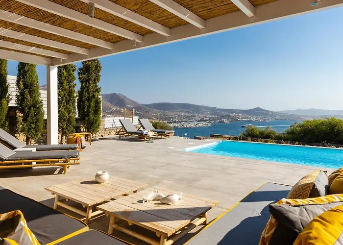 Near Parikia - 4br With Pool & View - Mirabilia فيلة *