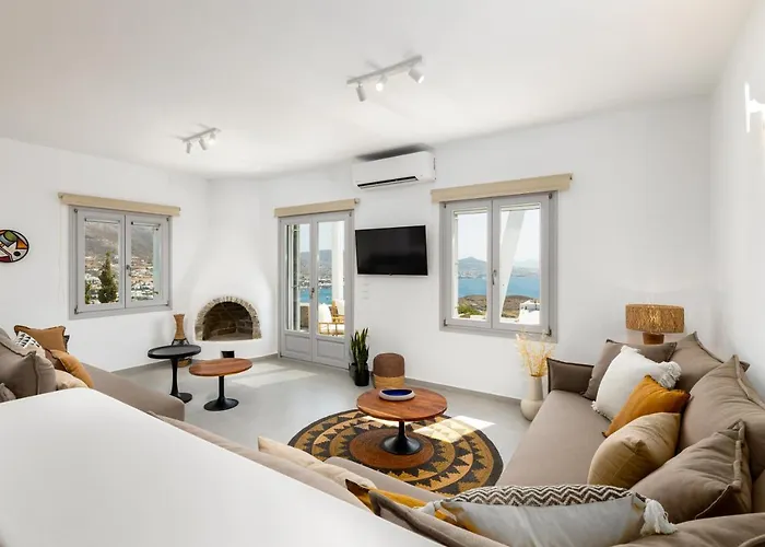 Near Parikia - 4br With Pool & View - Mirabilia فيلة Krotiri